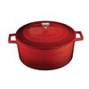 Кастрюля чугунная эмалированная красная, 24 см, 4,49 л, LAVA, изображение 2