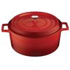 Кастрюля чугунная эмалированная красная, 28 см, 6,71 л, LAVA, Диаметр, см: 28, Объем, мл: 6710, Цвет: Красный, изображение 2