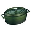 Кастрюля овальная чугунная эмалированная зеленая, 25x31 см, 7,06 л, LAVA, Цвет: Зеленый, изображение 2
