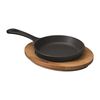Сковорода круглая чугунная на деревянной подставке, 16 см, LAVA, Диаметр, см: 16, Цвет: Черный, изображение 2