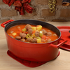 Кастрюля овальная чугунная эмалированная красная с крышкой, 27х20 см, 4 л, LAVA, изображение 5