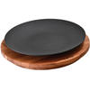 Тарелка круглая чугунная на деревянной подставке, 21 см, LAVA, Диаметр, см: 21