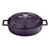 Кастрюля чугунная эмалированная фиолетовая, 24 см, 2,47 л, LAVA, Диаметр, см: 24, Объем, мл: 2470, Цвет: Фиолетовый, изображение 2