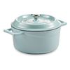 Кастрюля чугунная эмалированная бирюзовая с крышкой 20 см, 2,8 л, LAVA