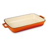 Форма для запекания чугунная эмалированная оранжевая 26*40 см, 4,8 л, LAVA