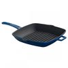 Сковорода-гриль чугунная эмалированная синяя, 28*28 см, LAVA