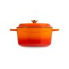 Кастрюля чугунная эмалированная оранжевая с крышкой 20 см, 2,8 л, LAVA, изображение 5