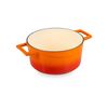 Кастрюля чугунная эмалированная оранжевая с крышкой 20 см, 2,8 л, LAVA, изображение 6