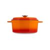 Кастрюля чугунная эмалированная оранжевая с крышкой 24 см, 4,5 л, LAVA, изображение 6