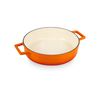 Кастрюля низкая чугунная эмалированная оранжевая с крышкой 24 см, 2,5 л, LAVA, изображение 4