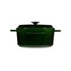 Кастрюля чугунная эмалированная зеленая с крышкой 24 см, 4,5 л, LAVA, изображение 5