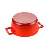 Кастрюля чугунная эмалированная красная с крышкой 20 см, 2,8 л, LAVA, изображение 4