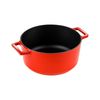 Кастрюля чугунная эмалированная красная с крышкой 22 см, 3,4 л, LAVA, изображение 5