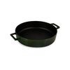 Кастрюля низкая чугунная эмалированная зеленая с крышкой 28 см, 3,5 л, LAVA, изображение 5