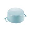 Кастрюля чугунная эмалированная бирюзовая с крышкой 24 см, 4,5 л, LAVA, изображение 3