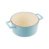 Кастрюля чугунная эмалированная бирюзовая с крышкой 20 см, 2,8 л, LAVA, изображение 3