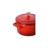 Кокотница чугунная эмалированная красная с крышкой 10 см, 350 мл, LAVA, изображение 10