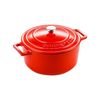 Кастрюля чугунная эмалированная красная с крышкой 22 см, 3,4 л, LAVA, изображение 4