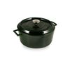 Кастрюля чугунная эмалированная зеленая с крышкой 28 см, 6,7 л, LAVA, изображение 4