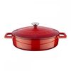 Кастрюля чугунная эмалированная красная с крышкой, 24 см, 2,47 л, LAVA, Диаметр, см: 24, Объем, мл: 2470, Цвет: Красный
