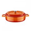 Кастрюля чугунная эмалированная оранжевая, 24 см, 2,47 л, LAVA, Диаметр, см: 24, Объем, мл: 2470, Цвет: Оранжевый