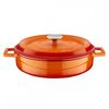 Кастрюля чугунная эмалированная оранжевая, 28 см, 3,51 л, LAVA