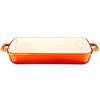 Форма для запекания чугунная эмалированная оранжевая 26*40 см, 4,8 л, LAVA, изображение 2