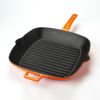 Сковорода-гриль квадратная чугунная эмалированная оранжевая 28 см, 2,1 л, LAVA, изображение 4