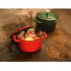 Кокотница чугунная эмалированная красная с крышкой 10 см, 350 мл, LAVA, изображение 6