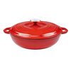 Кастрюля чугунная эмалированная красная с крышкой, 28 см, 3,26 л, LAVA