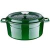 Кастрюля чугунная эмалированная зеленая с крышкой, 28 см, 6,71 л, LAVA