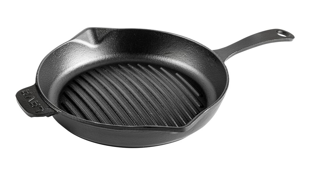 Сковорода-гриль круглая чугунная, 28 см, 2,16 л, LAVA