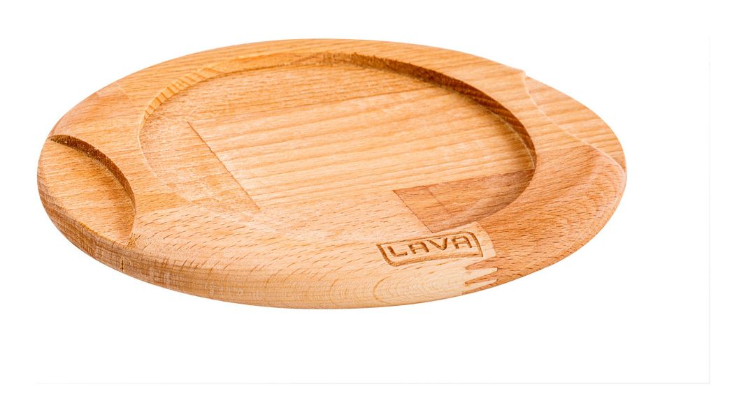 Сковорода круглая чугунная на деревянной подставке, 12 см, LAVA, Диаметр, см: 12, Цвет: Черный, изображение 3