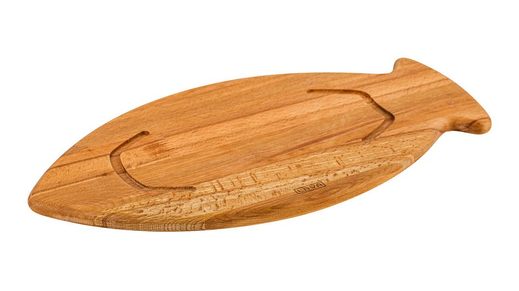 Форма для запекания рыбы на подставке чугунная эмалированная бирюзовая, 20*32 см, 1,1 л, LAVA, изображение 3