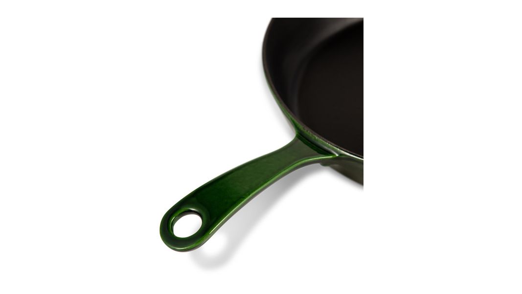 Сковорода чугунная эмалированная зеленая 28 см, 2,3 л, LAVA, изображение 6