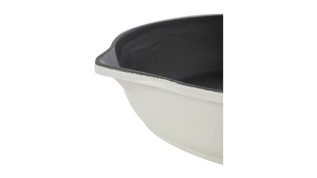 Сковорода чугунная эмалированная кремовая 28 см, 2,3 л, LAVA, изображение 3