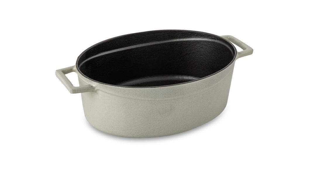 Утятница чугунная эмалированная кремовая 29 см, 4,7 л, LAVA, изображение 2