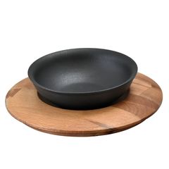Салатник чугунный на деревянной подставке, 14 см, LAVA
