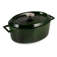 Утятница чугунная эмалированная зеленая 23*29 см, 4,7 л, LAVA