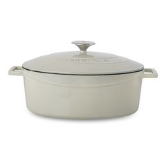 Утятница чугунная эмалированная кремовая 29 см, 4,7 л, LAVA