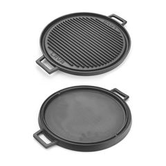Сковорода-гриль чугунная с 2-мя ручками, 34см, LAVA, Диаметр, см: 34, Цвет: Черный