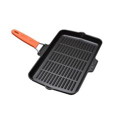 Сковорода-гриль чугунная со складывающейся ручкой, 21*36 см, LAVA