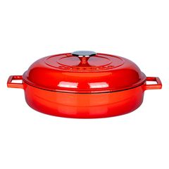 Кастрюля чугунная эмалированная красная, 28 см, 3,51 л, LAVA, Диаметр, см: 28, Объем, мл: 3510, Цвет: Красный