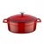 Кастрюля овальная чугунная эмалированная красная с крышкой, 25x21 см, 3,19 л, LAVA, Цвет: Красный