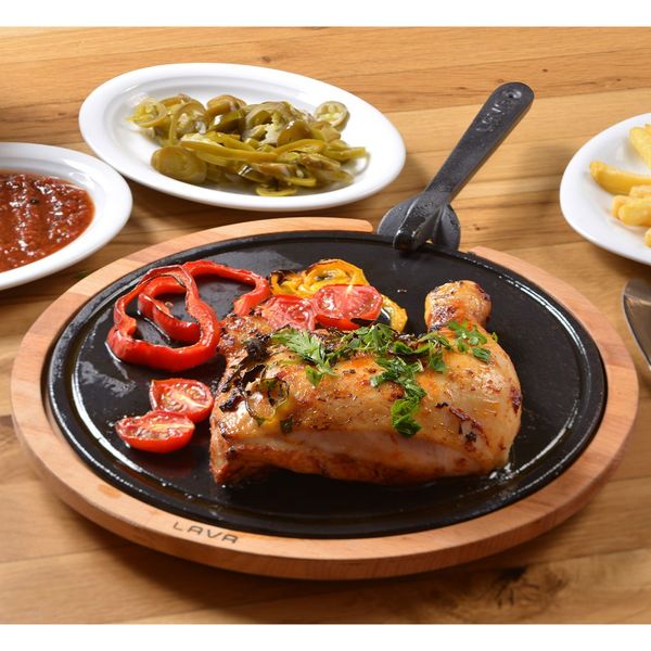 Блюдо чугунное на деревянной подставке, 29 см, LAVA, Диаметр, см: 29, изображение 7