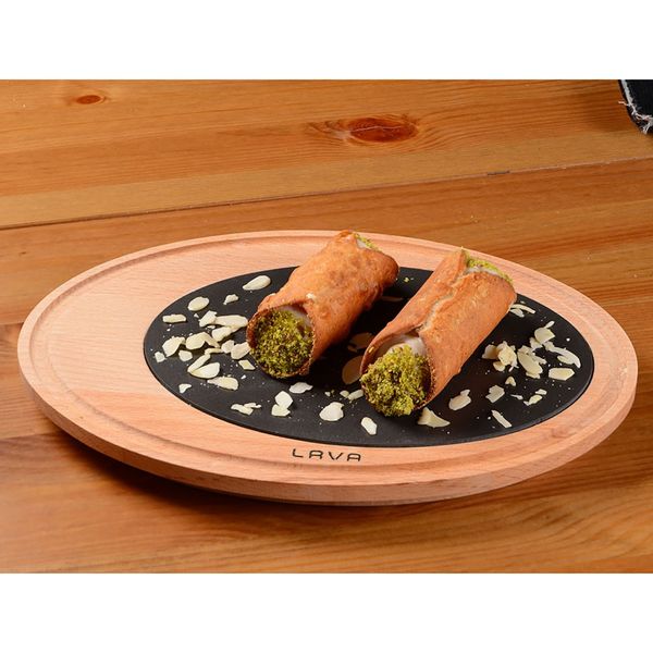 Блюдо овальное чугунное на деревянной подставке, 25*35см, LAVA, изображение 2