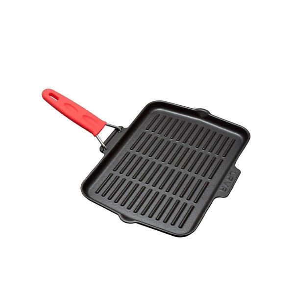 Сковорода-гриль чугунная со складывающейся ручкой, 21*30 см, LAVA