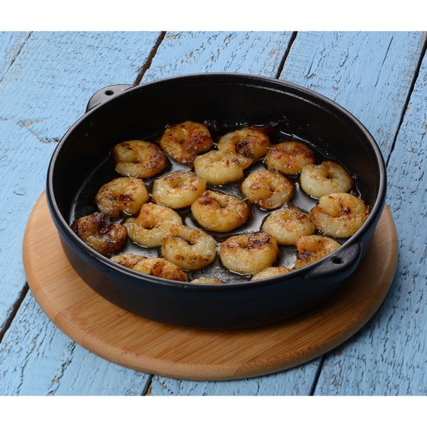 Сковорода круглая чугунная с 2-мя ручками на деревянной подставке, 17 см, 0,64 л, LAVA, Диаметр, см: 17, Цвет: Черный, изображение 5