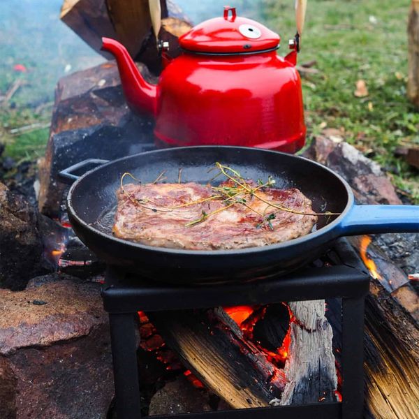 Сковорода чугунная эмалированная красная, 16 см, LAVA, Диаметр, см: 16, Цвет: Красный, изображение 5