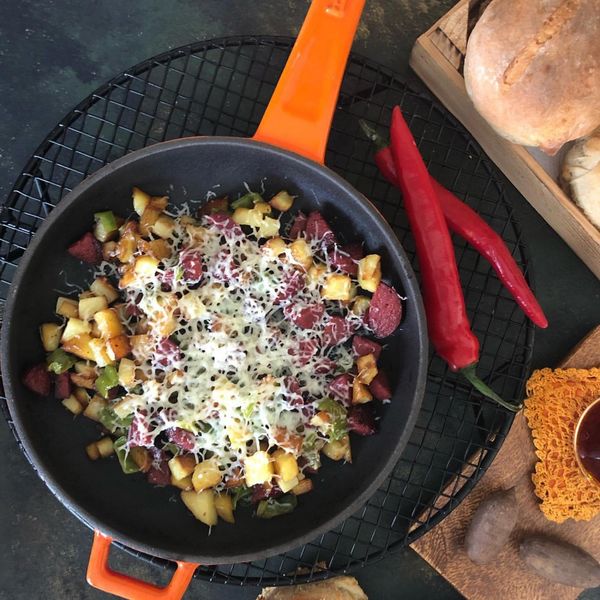 Сковорода чугунная эмалированная красная, 20 см, LAVA, Диаметр, см: 20, Цвет: Красный, изображение 7